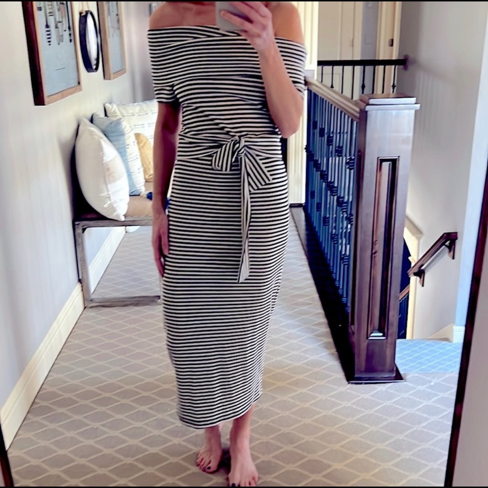 VICI Striped, Off the Shoulder Dress